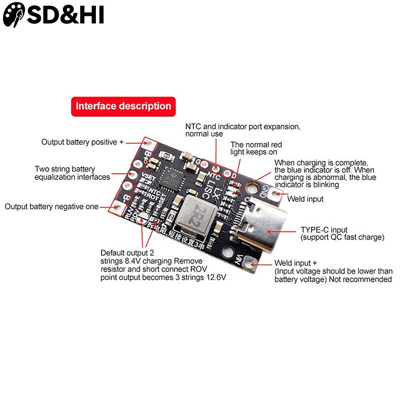 1pc Type-C 2S 3S 8.4V 12.6V St - Li Ion Charger Module ulasan dan harga