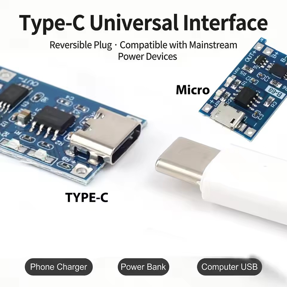 1-20Pcs Type-C/Micro/Mini USB  - Li Ion Charger Module ulasan dan harga